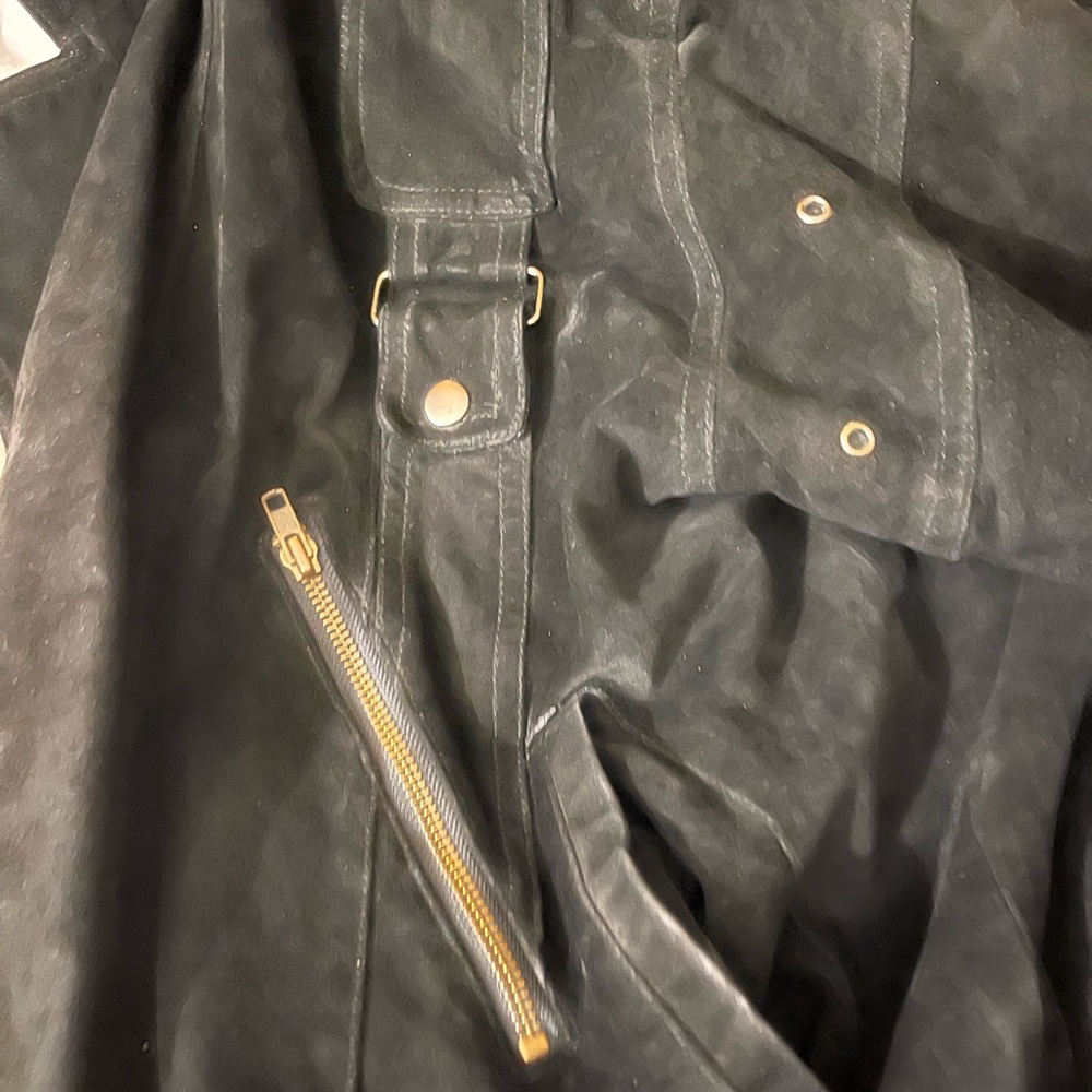 Vintage leather mens suede jacket with THINSULATE for winter warmth sz XL